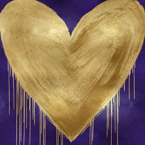 Big Hearted Gold on Purple