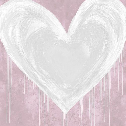 Big Hearted White on Pink