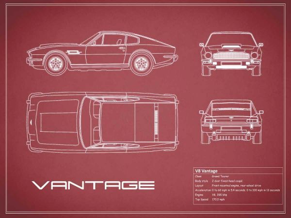 Aston V8 Vantage-Maroon