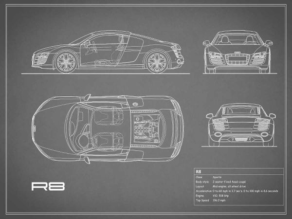 Audi R8 V10-Grey