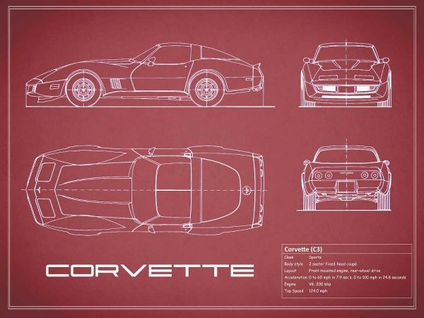 Corvette C3-Maroon