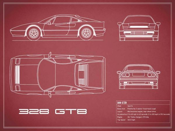 Ferrari 328-GTB-Maroon