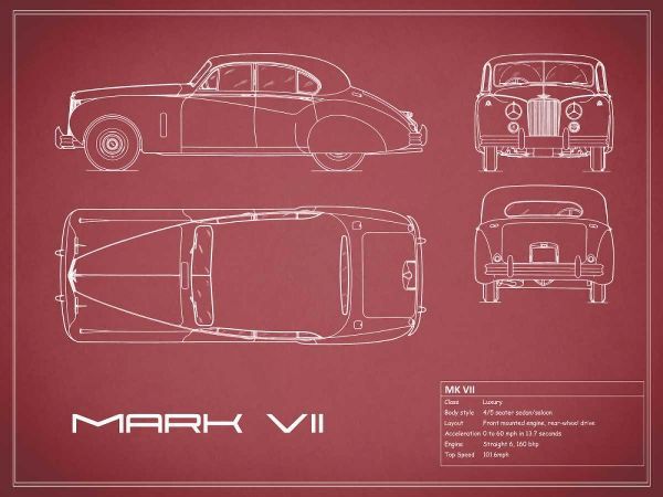 Jaguar MkVII-Maroon