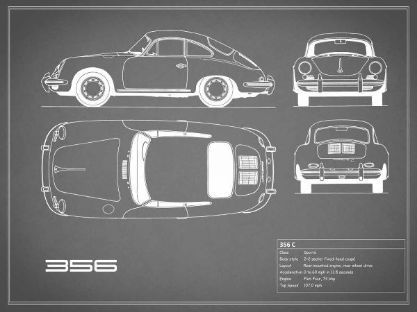 Porsche 356C-Grey