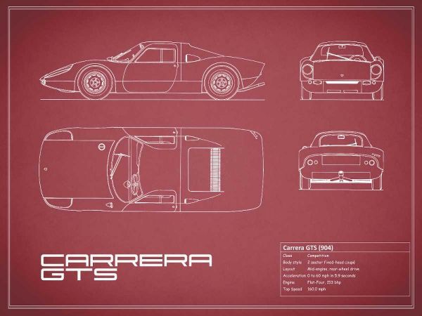 Porsche Carrera GTS-Maroon