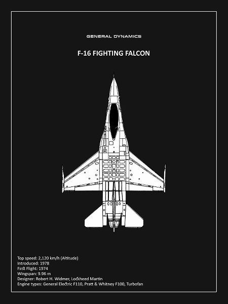 BP F-16 Fighting Falcon Black