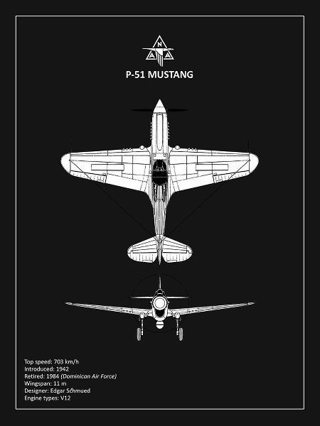 BP P-51 Mustang Black