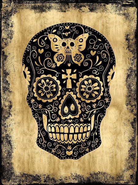 Day of the Dead in Black and Gold