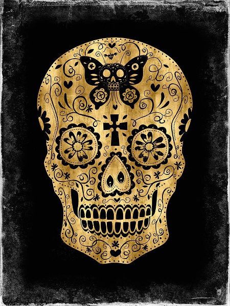 Day of the Dead in Gold and Black
