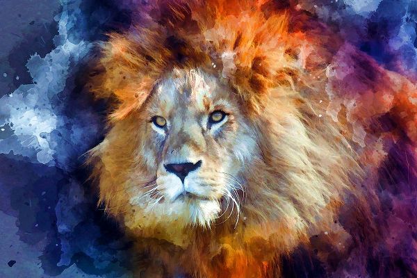 Watercolor Lion II