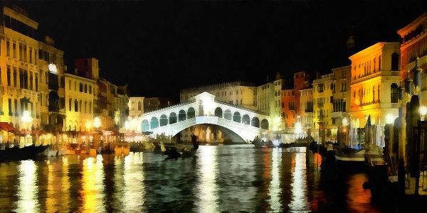 Rialto Bridge At Night