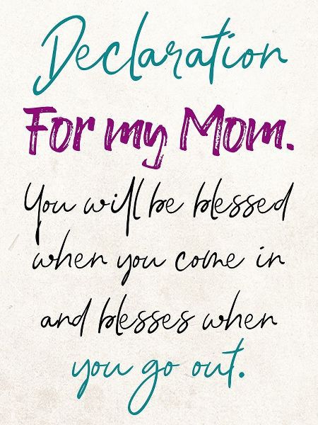 Moms Declaration