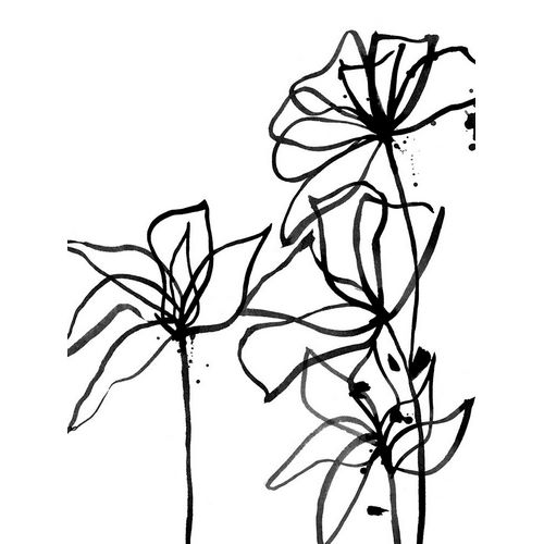 Ink Flowers I Poster