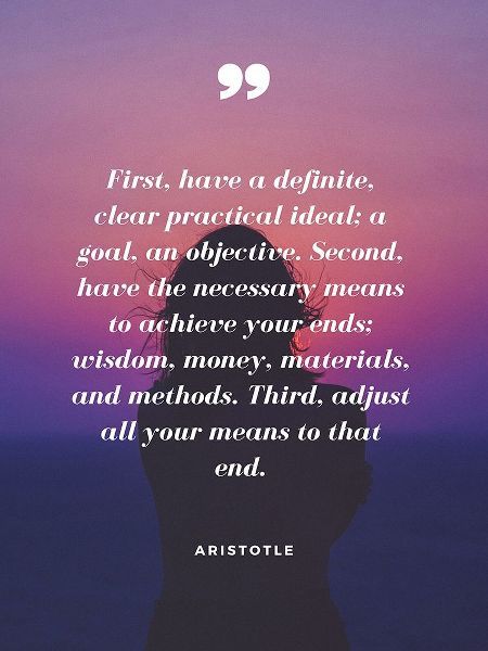 Aristotle Quote: Clear Practical Idea