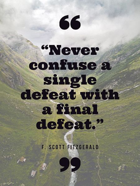 F. Scott Fitzgerald Quote: Final Defeat