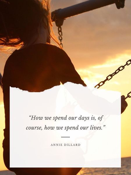 Annie Dillard Quote: Spend Our Lives