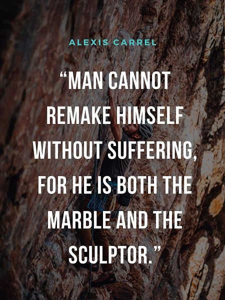 Alexis Carrel Quote: Marble and Sculptor