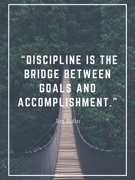 Jim Rohn Quote: Bridge Between Goals