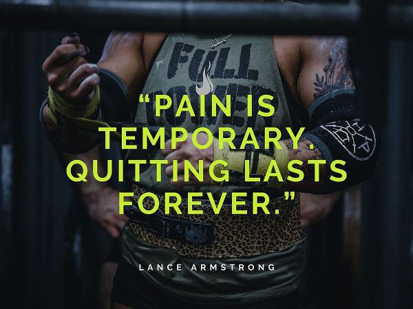 Lance Armstrong Quote: Pain is Temporary