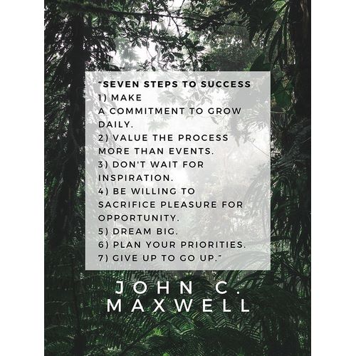 John C. Maxwell Quote: Seven Steps to Success