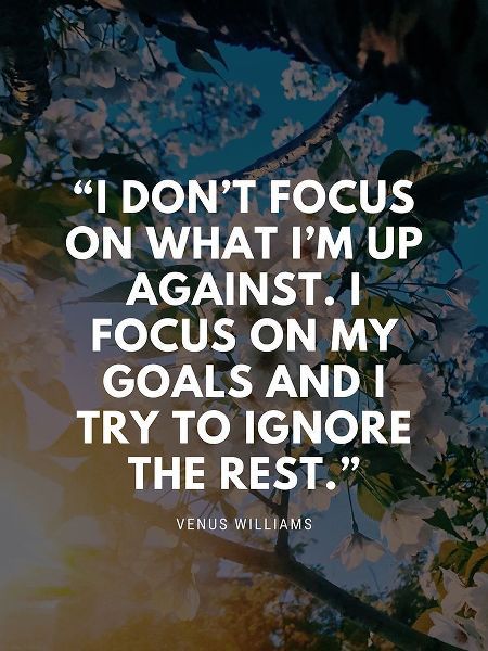 Venus Williams Quote: My Goals