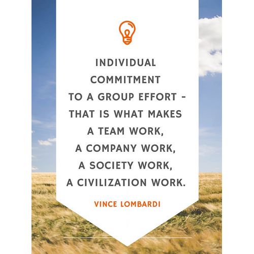 Vince Lombardi Quote: Individual Commitment
