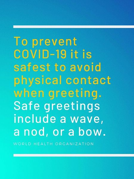 World Health Organization Quote: Prevent the Spread