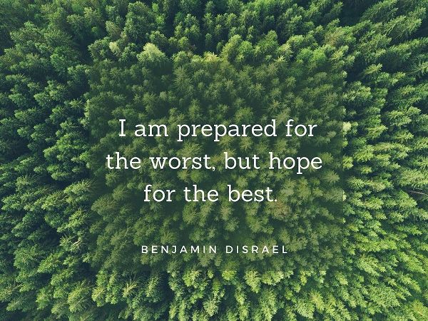 Benjamin Disraeli Quote: Prepared for the Worst