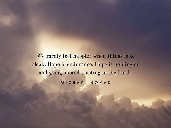 Michael Novak Quote: Hope is Endurance