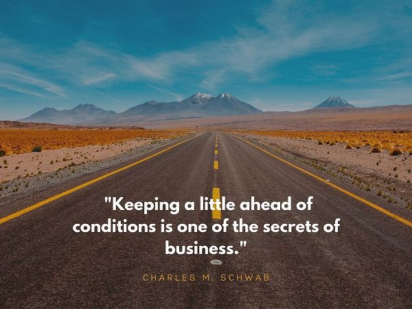 Charles M. Schwab Quote: Ahead of Conditions