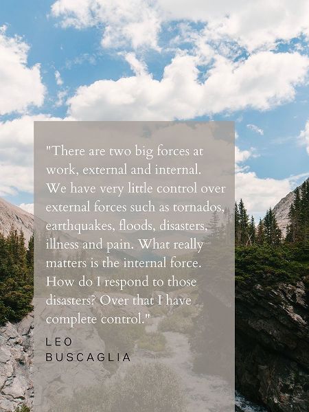 Leo Buscaglia Quote: External and Internal