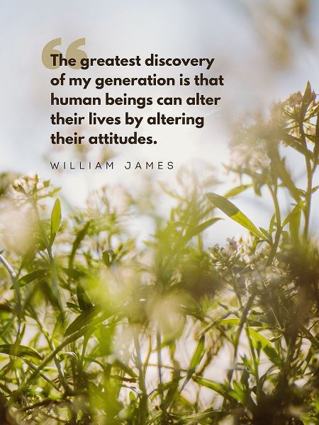 William James Quote: Greatest Discovery
