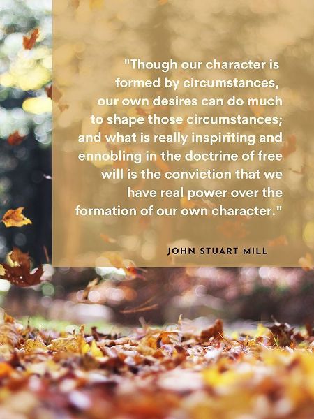 John Stuart Mill Quote: Our Own Desires