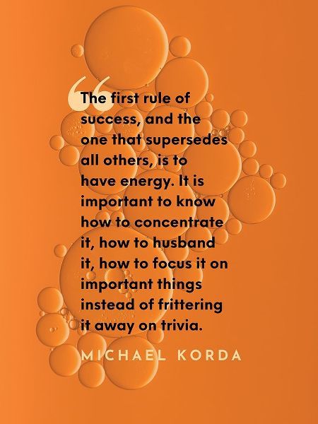 Michael Korda Quote: The First Rule of Success