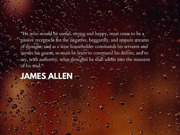 James Allen Quote: Strong and Happy