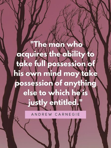Andrew Carnegie Quote: Possession