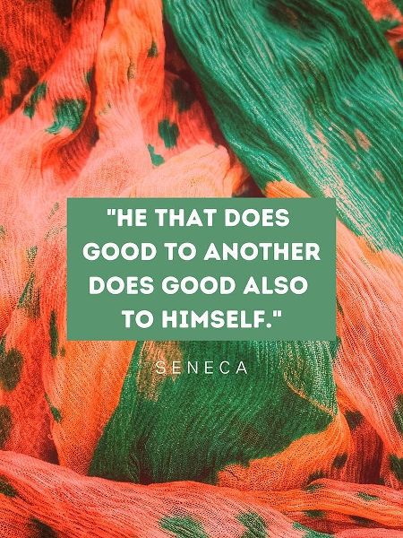 Seneca Quote: He That Does Good