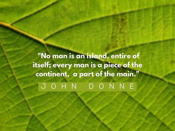 John Donne Quote: No Man is an Island