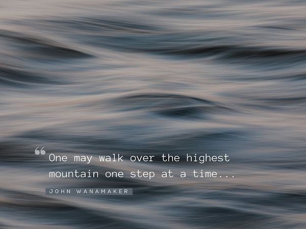 John Wanamaker Quote: One Step at a Time