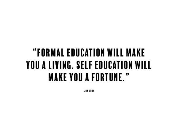 Jim Rohn Quote: Formal Education