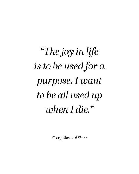 George Bernard Shaw Quote: The Joy in Life