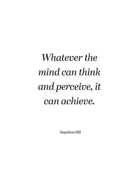 Napoleon Hill Quote: Think and Perceive