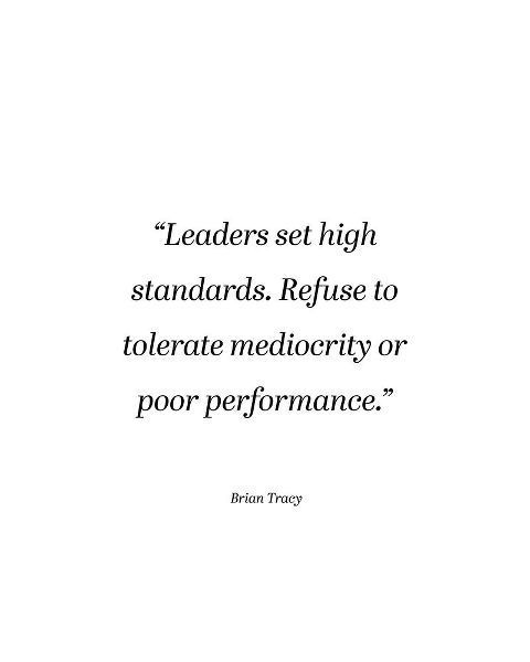 Brian Tracy Quote: High Standards