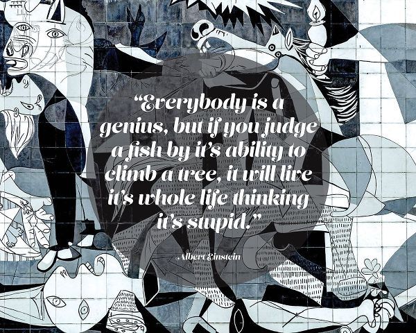 Albert Einstein Quote: Genius (Picasso Guernica)