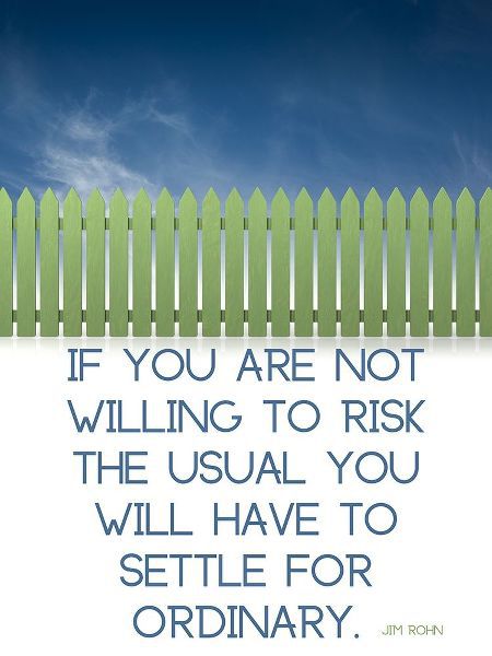 Jim Rohn Quote: Risk the Usual