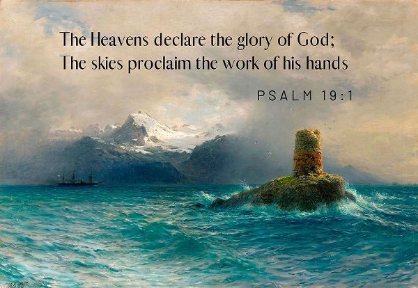 Bible Verse Quote Psalm 19:1, Lev Lagorio, Lofoten Island