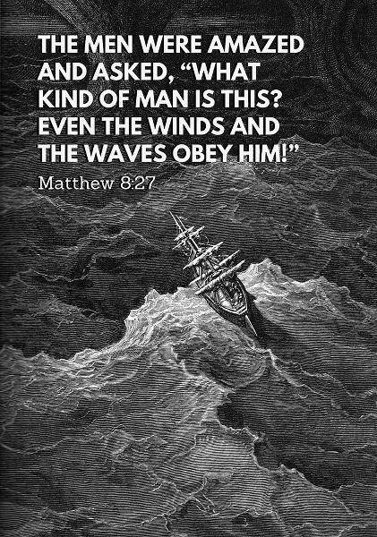 Bible Verse Quote Matthew 8:27, Gustave Dore - Grim Sea Scene
