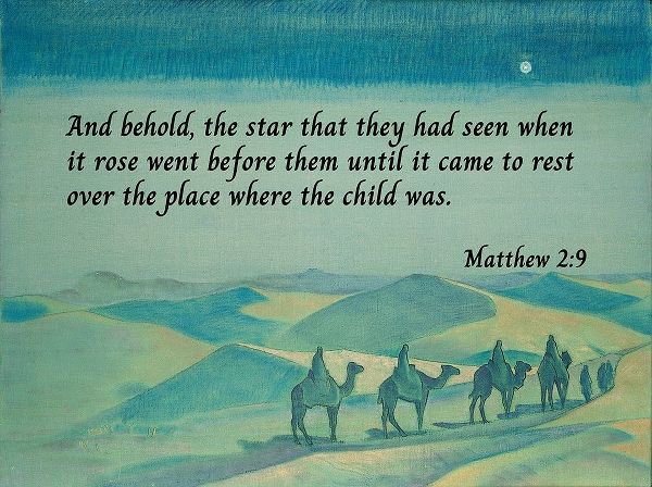Bible Verse Quote Matthew 2:9, Nicholas Roerich - Star of Mother of the World