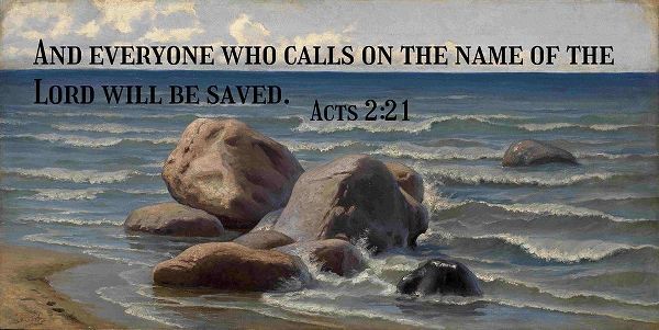 Bible Verse Quote Acts 2:21, Efim Volkov - Seascape 2