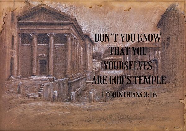 Bible Verse Quote 1 Corinthians 3:16, Adolf Hir - View of the Forum Boarium